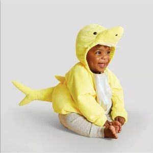 Baby Yellow Shark Plush Costume with Hood & Tail Infant Halloween Pull Over New